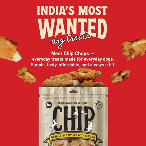 Image of Chip Chops Banana Chicken Dog Treats High Protein Natural Dog Snacks for Training & Reward Low Fat Healthy Dog Treats for All Breeds Tasty Chewy Dog Snacks with Real Chicken
