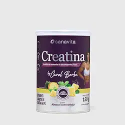 Sanavita Creatina Com Sabor - Carol Borba - Monohidratada - Abacaxi com Hortelã - 150g