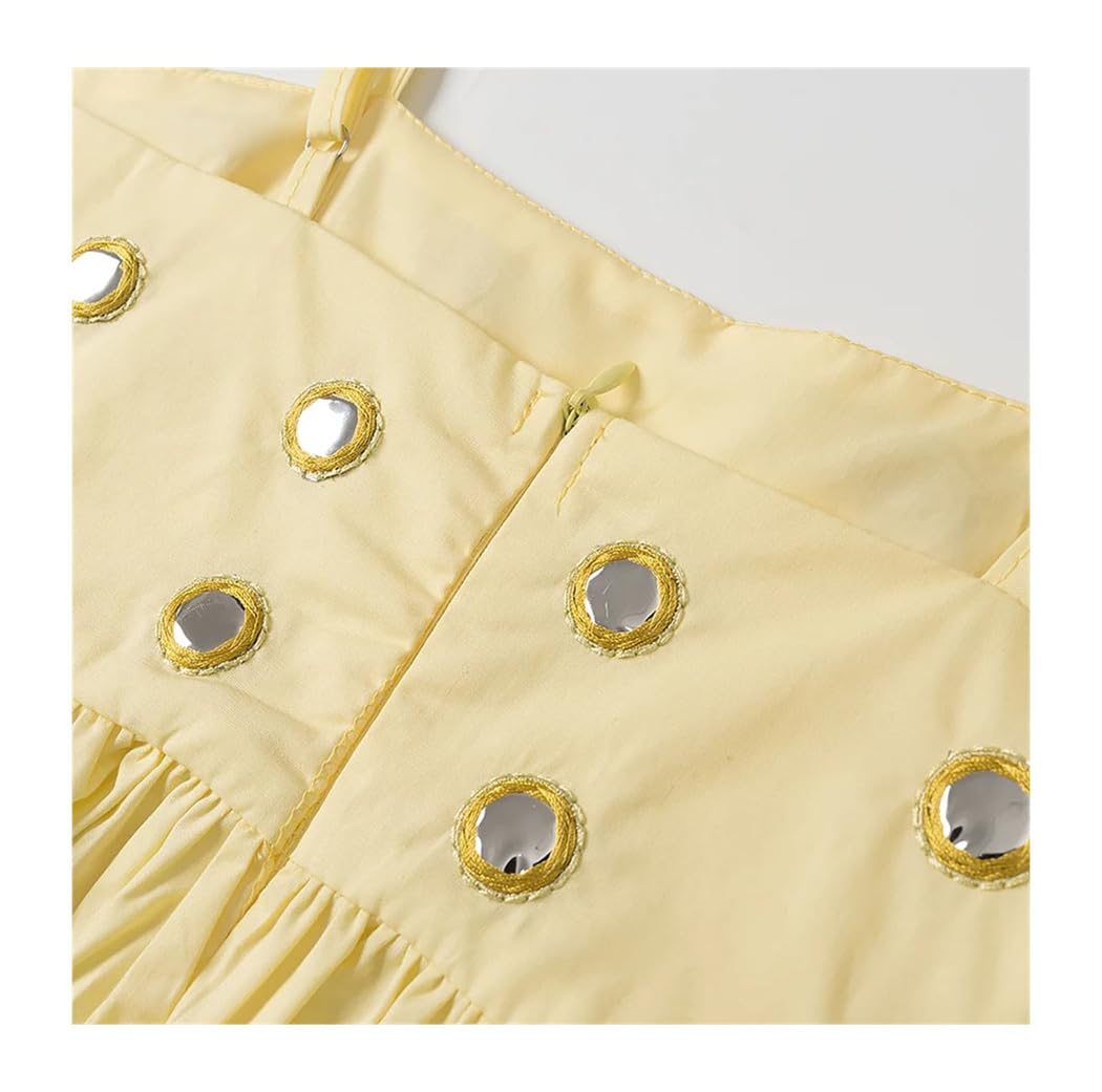 Conjunto de 2 piezas europeo y americano para mujer, camisola con diseño de nicho y minifalda de cintura alta
