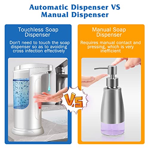 Automatic Soap Dispenser, 3 Adjustable Levels Auto Touchless Soap Dispenser With Waterproof Base, Infrared Motion Sensor Smart Soap Dispenser Touchless, Bathroom Soap Dispenser For Kitchen Hotel #TOP5