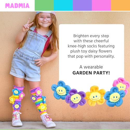 Image of MADMIA Oopsie Daisy Knee-High Socks - Colorful Dress-Up Socks for Kids & Adults, Fun Crazy Sock Day Gift
