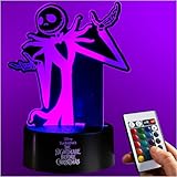 Get Trend Disney The Nightmare Before Christmas LED Luce Notturna, USB & Alimentato a Batteria Luci con 16 Colori, 4 Modalità e Luminosità Regolabile (Multi Jack Skellington)