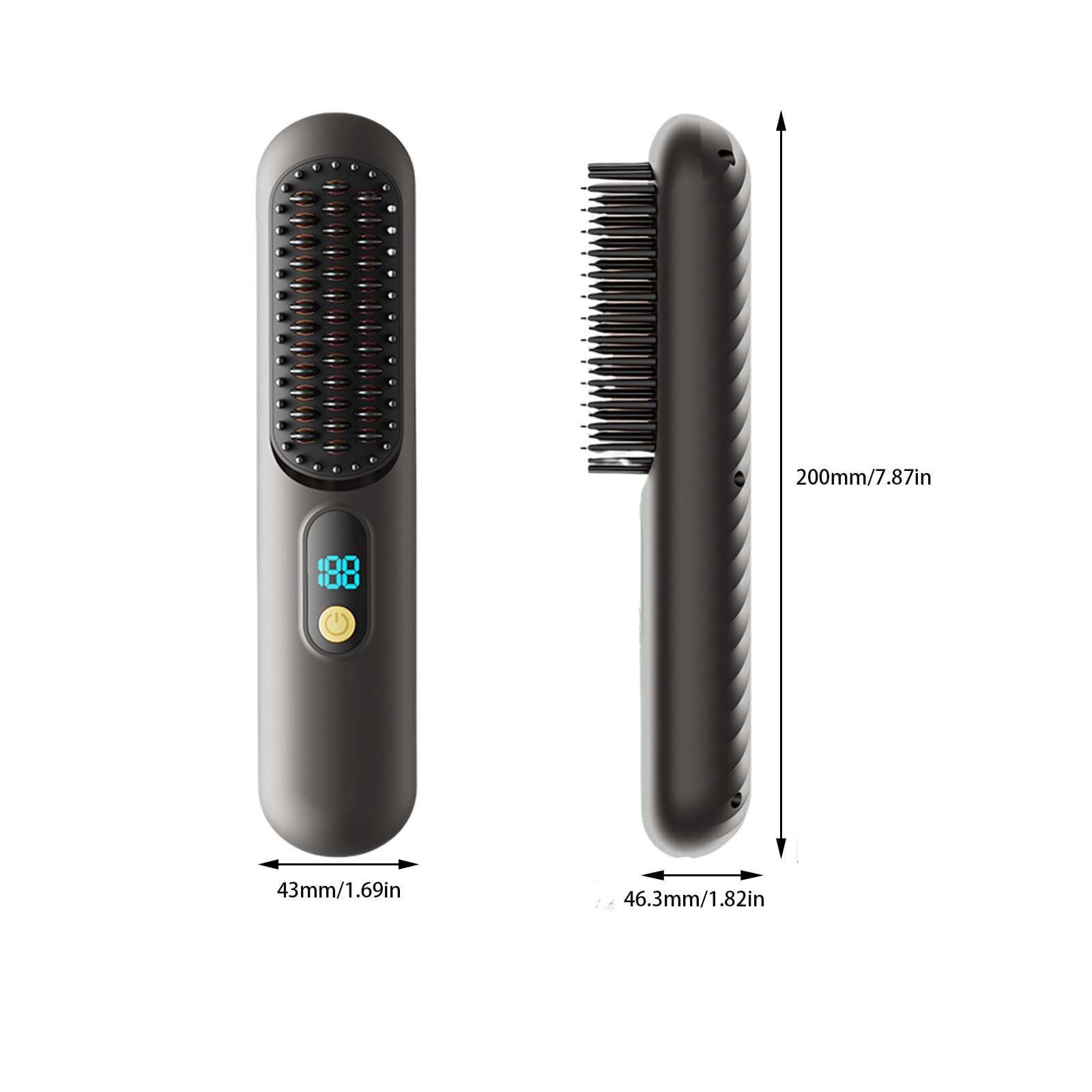 Pettine ionico compatto per lo styling dei capelli con copertura