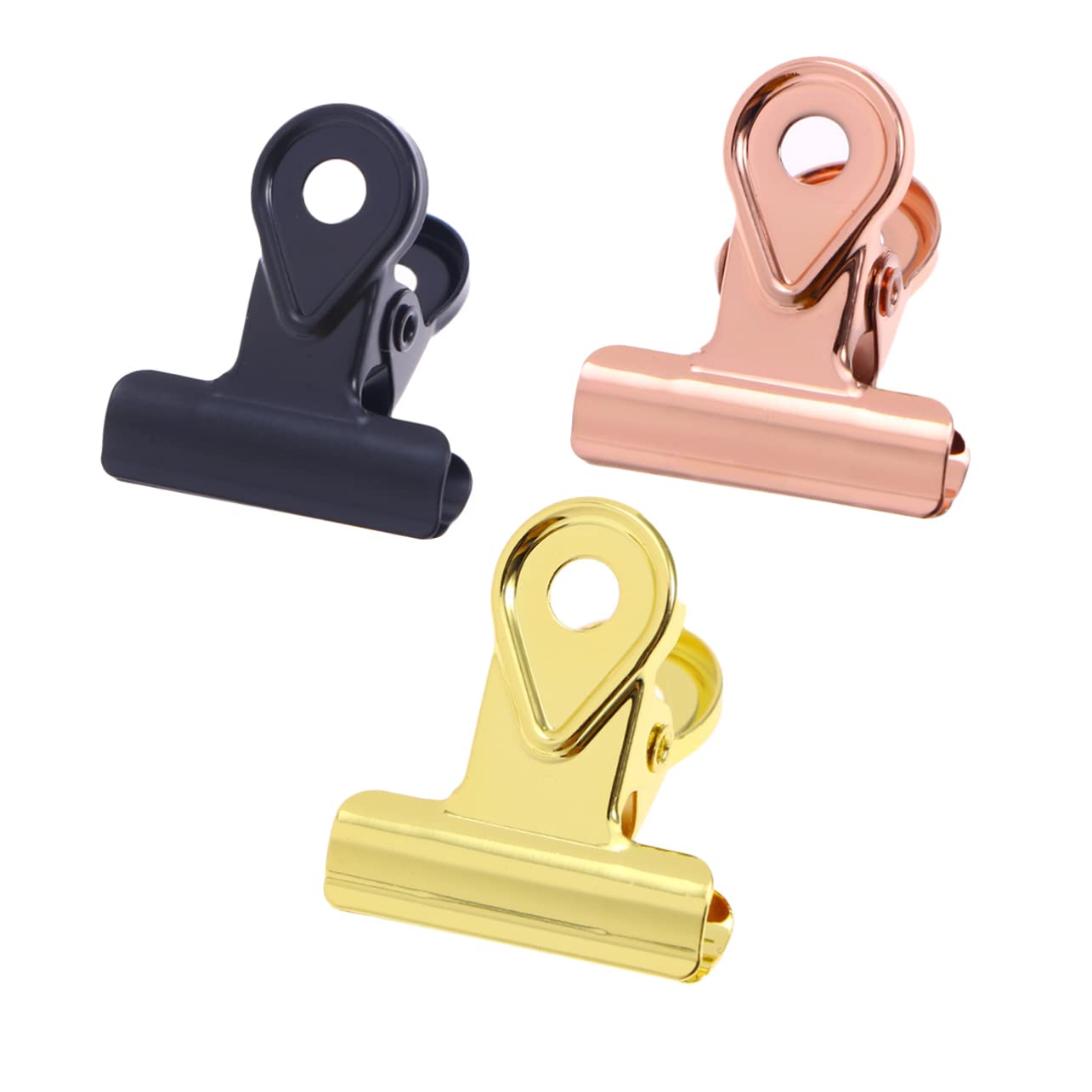 Operitacx 45pezzi Clip Metallo Con Cerniera Per Carta Fermagli Rame Per Ufficio e Casa Design Elegante e Resistente e Opaco