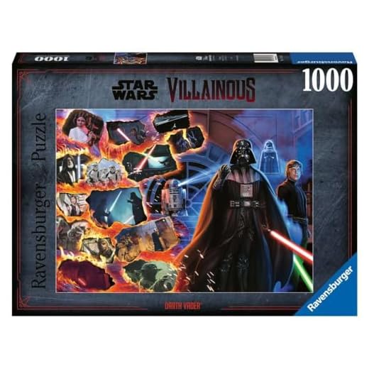 Ravensburger - Puzzle Star Wars Darth Vader, Puzzle 1000 Piezas, Puzzles para Adultos, Puzzle 1000 Piezas Adultos, Pegamento Puzzle para Enmarcar, Rompecabezas Adultos, Villainous Star Wars, 70x50cm