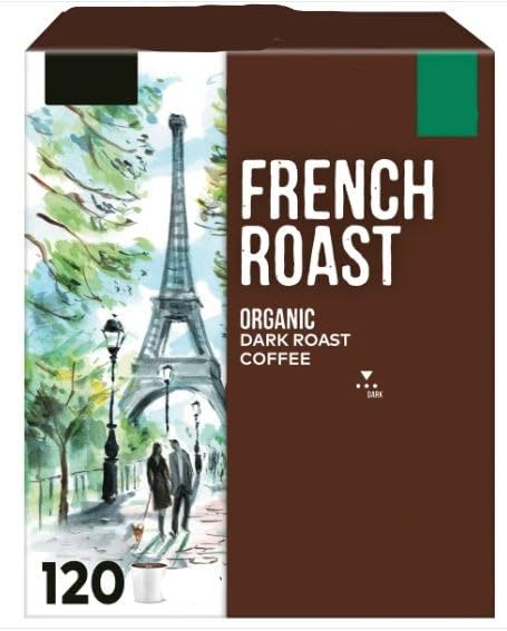 Kirkla'd French Roast Coffee Pod K' Cups 120 Count (Pack of 1) Total of 120 Count Dark Roast Packaging May Vary