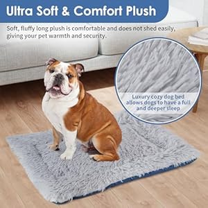 Portable dog bed mat for large dogs 36 2 x23 inch washable dog crate pad soft fluffy kennel sleeping mattress for outdoor indoor waterproof and wear resistant large   cucciolini doodles