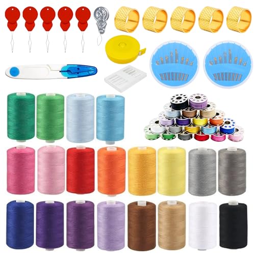 Fil à coudre haute résistance 20 bobines polyester 914m pour réparations durables