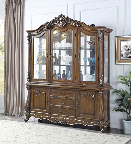 Acme Furniture Latisha Hutch And Buffet, Antique Oak #TOP3