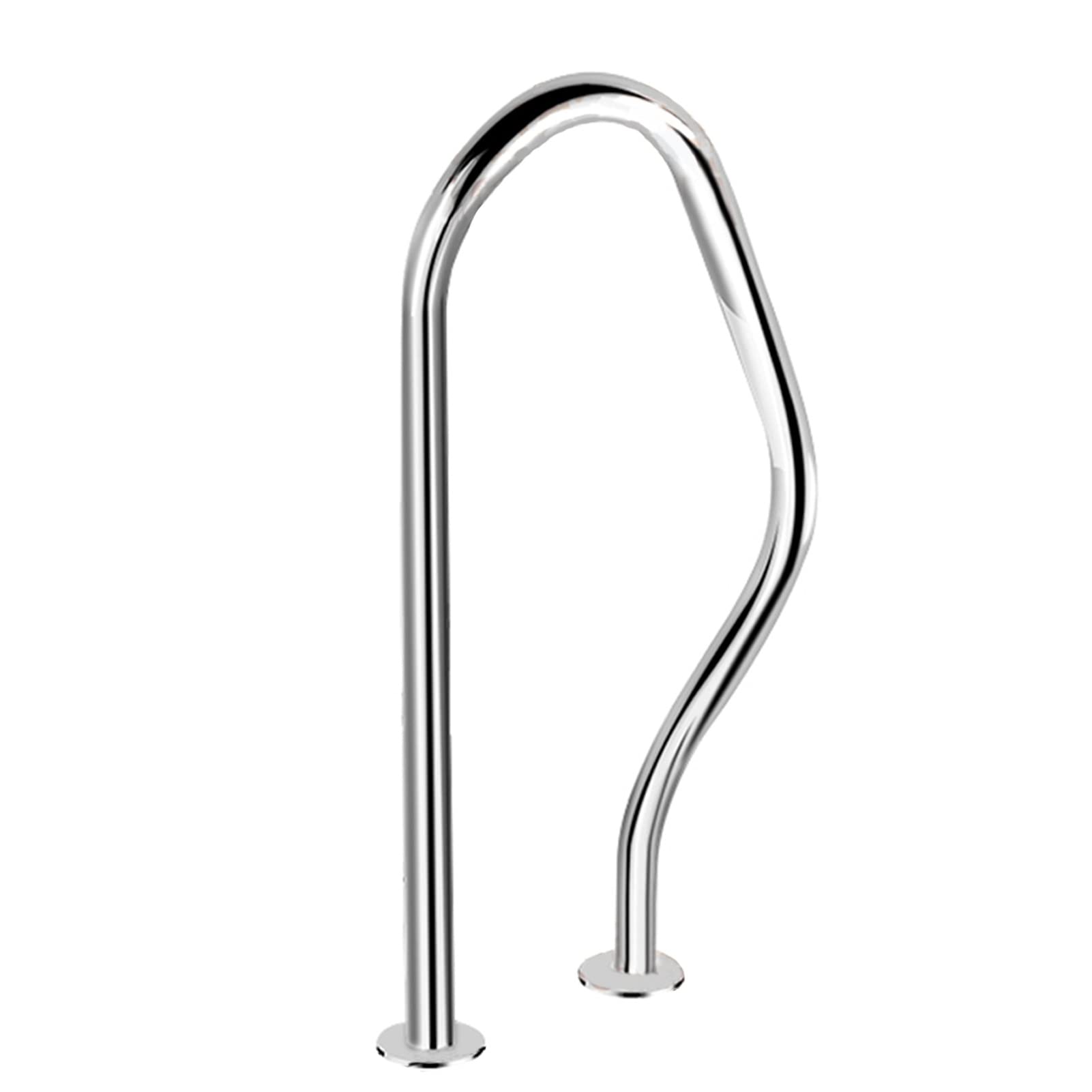 Swimming Pool Handrail Pool Handrail, 31.5" X 18.5" Swimming Pools Steps Hand Rail for Spa Water Park，Stainless Steel Non-Slip Stair Railing Safety Grab Bars，250kg Load Capacity