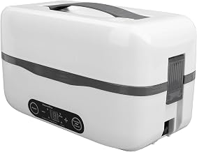Electric Lunch Box Food Heater 2 Compartments,Leakproof Portable Food Warmer Lunch Box for Adults Car Truck Work,Intelligent Reservation Steaming Individual Inner Heating Lunch