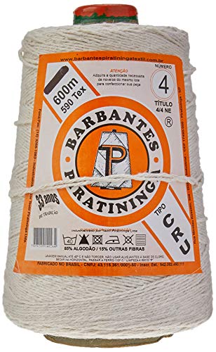 Barbantes Piratininga 36509, Barbante Cru 400G 4 Fios Rolo, Multicolor, 600m, 590tex Multicolor