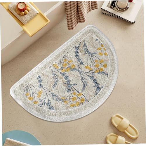 Alfombra de baño semicircular para decorar la salida de la ducha 4