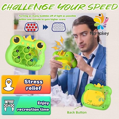 Pop Pro Rapid Push Puzzle Game Machine Pop Fidget Mind Chellenge Break Through Toys (Green) #TOP2
