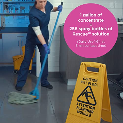 Rescue One-Step Disinfectant Cleaner & Deodorizer For Veterinary Use, Epa Registered Accelerated Hydrogen Peroxide, Concentrate, 1-Gallon (Pack Of 4) #TOP4