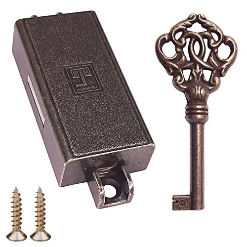 cyclingcolors Cerradura para armario con llave antigua mueble antiguo rústica cajón puerta, Izquierda