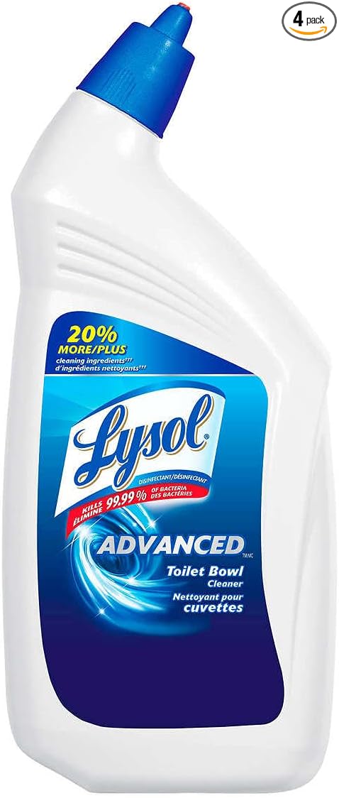Lysol Brand Disinfectant Toilet Bowl Cleaner, 4 Count