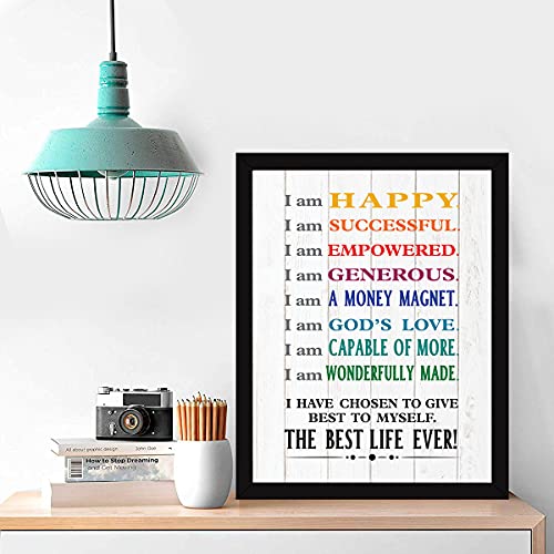 Image of Chaka Chaundh - Affirmations Posters Positive Affirmations Frames - I Am Affirmations Poster - Affirmation Quotes Posters - (13.6 X 10.6 Inches)