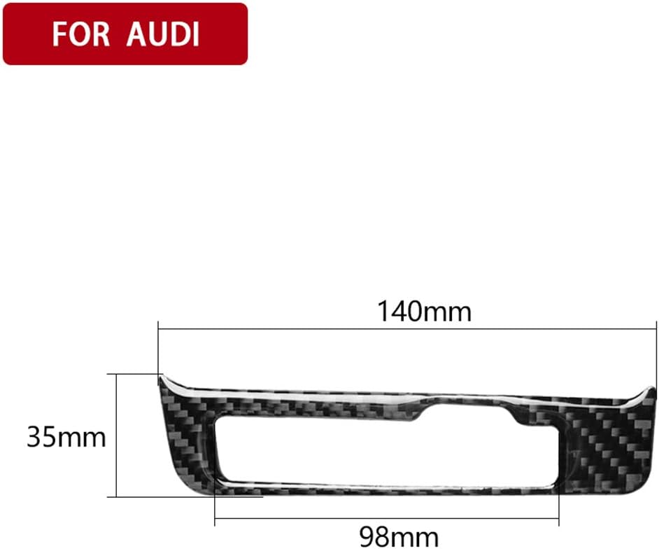Carbon Fiber Inner Mouldings Panel Frame Cover Accessories Interior Sticker Trim for Audi A4 B8 A5 2009-2016(Gear Shift Frame)
