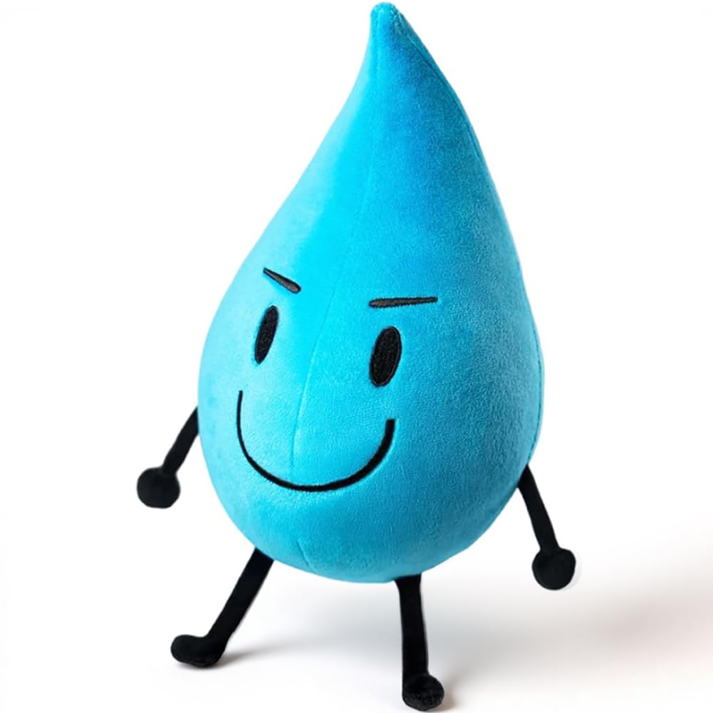 Dlishka BFDI Battle for Dream Island Plush Toy, Cute Cartoon Plushie Soft Stuffed Animal Doll, Kawaii Plush Cushion Pillow, Collectible Character Toy Gift for Fans. (Teardrop)