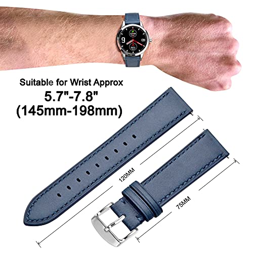 ANNEFIT Watch Band 16mm 17mm 18mm 19mm 20mm 21mm 22mm 24mm - Classic Oil Wax Leather Quick Release Watch Strap for Men Women - Image 3