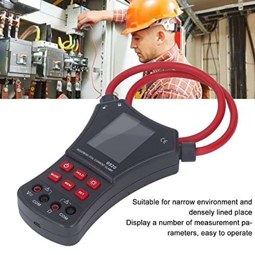 6920 Pinza Amperimétrica, Pinza AC, Medidor con Interfaz USB y Bobina Flexible, Multiherramienta Eléctrica para Espacios Estrechos miniatura 3