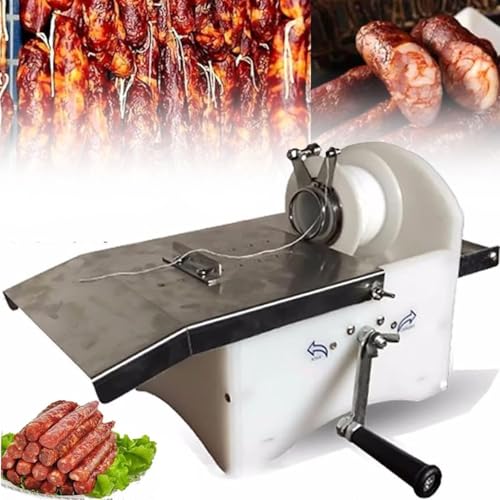MáQuina Atadora De Salchichas Manual Ajuste DiáMetro 0-42 Mm Y Longitud 0-18 Cm Acero Inoxidable 304 Flejadora Para Comercios Hogares(Upgraded Model)