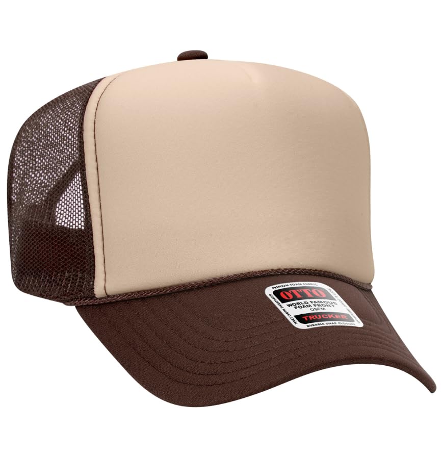 Image of Otto Cap 5-Panel High Crown Mesh Back Trucker Hat