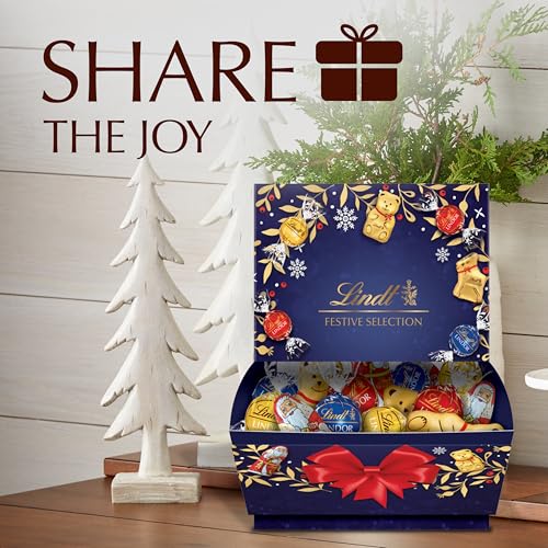 Image of Lindt Festive Selection Assorted Christmas Chocolate Candy, 24.3 oz. Box