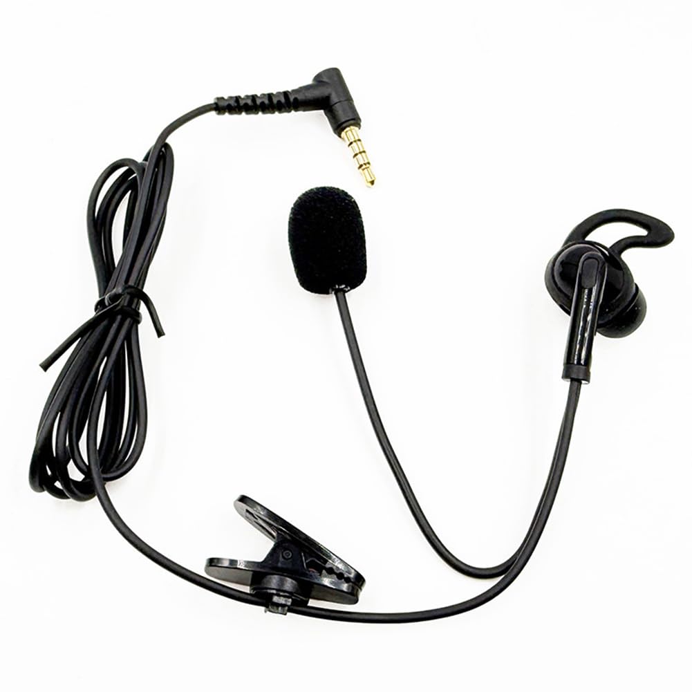 Motorcycle Helmets Compatible 3.5mm Plug Elbow Plug Earphone Headphones Intercom Mic Headset — view 3