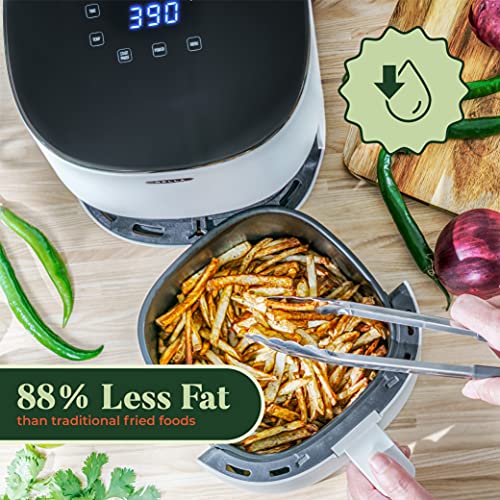 Bella 2.9Qt Touchscreen Air Fryer Oven And 5-In-1 Multicooker With Removable Nonstickdishwasher Safe Crisping Tray And Basket, 1400 Watt Heating System, Matte White #TOP2