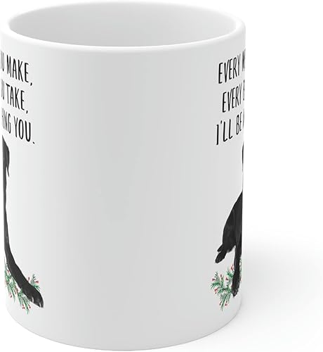 Miniatura 2 de Lovesout Funny Labrador Retriever - Taza de cerámica de 11 onzas con texto en inglés Every Meal You Make Every Bite You Take, regalo negro para