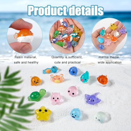 28uds Mini Figuras de Océano, Resina Animales Marinos Miniatura Lindo Mini Bajo El Agua Ajolote Figura Pequeñas Figuras Acuáticas Adorno para Decoración Fiesta de Jardín de Pecera Bricolaje - imagen 4