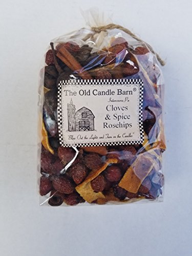 Old Candle Barn Cloves & Spice Rosehips - Well Scented Potpourri - Made in USA - Perfect Bowl Filler or Home Decoration