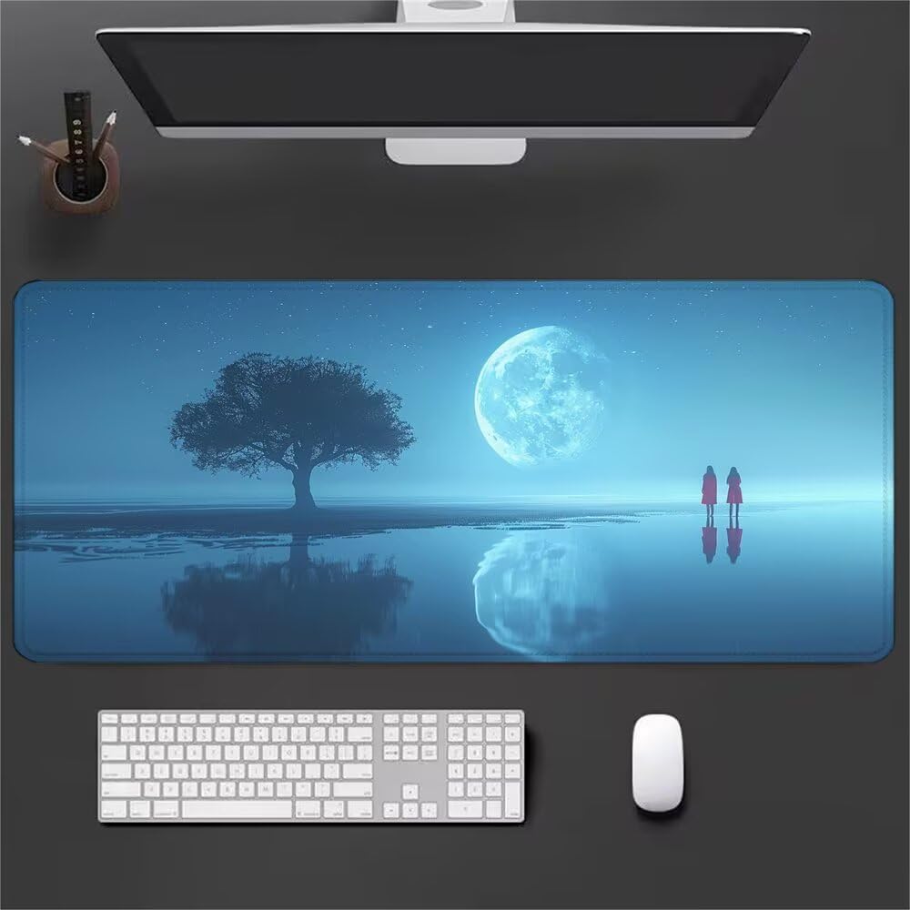 Giapponese Tappetino Mouse XXL 1000x500x3mm, Gaming Tappetino Mouse Paesaggio Mousepad con Base in Impermeabile Gomma Antiscivolo per Tastiera, PC, Computer Ufficio Idea Regalo Festa del Papà X-926