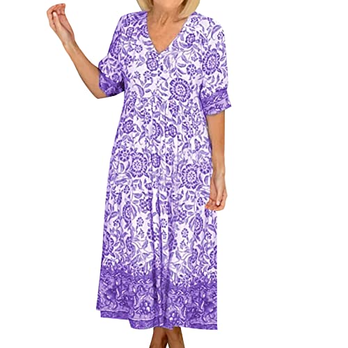 Robe noire femme maxi col v style boho floral pour l'été