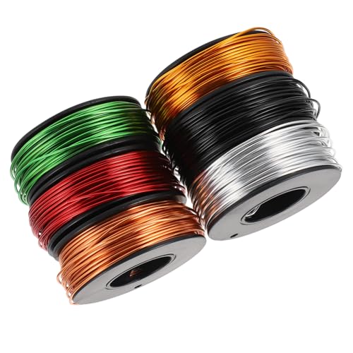 TIDTALEO 6ロール 彩色アルミワイヤー巻 手芸用柔軟アルミ素材 彫刻模型作成 ジュエリー製作用ビーズワイヤー 多用途クラフト用