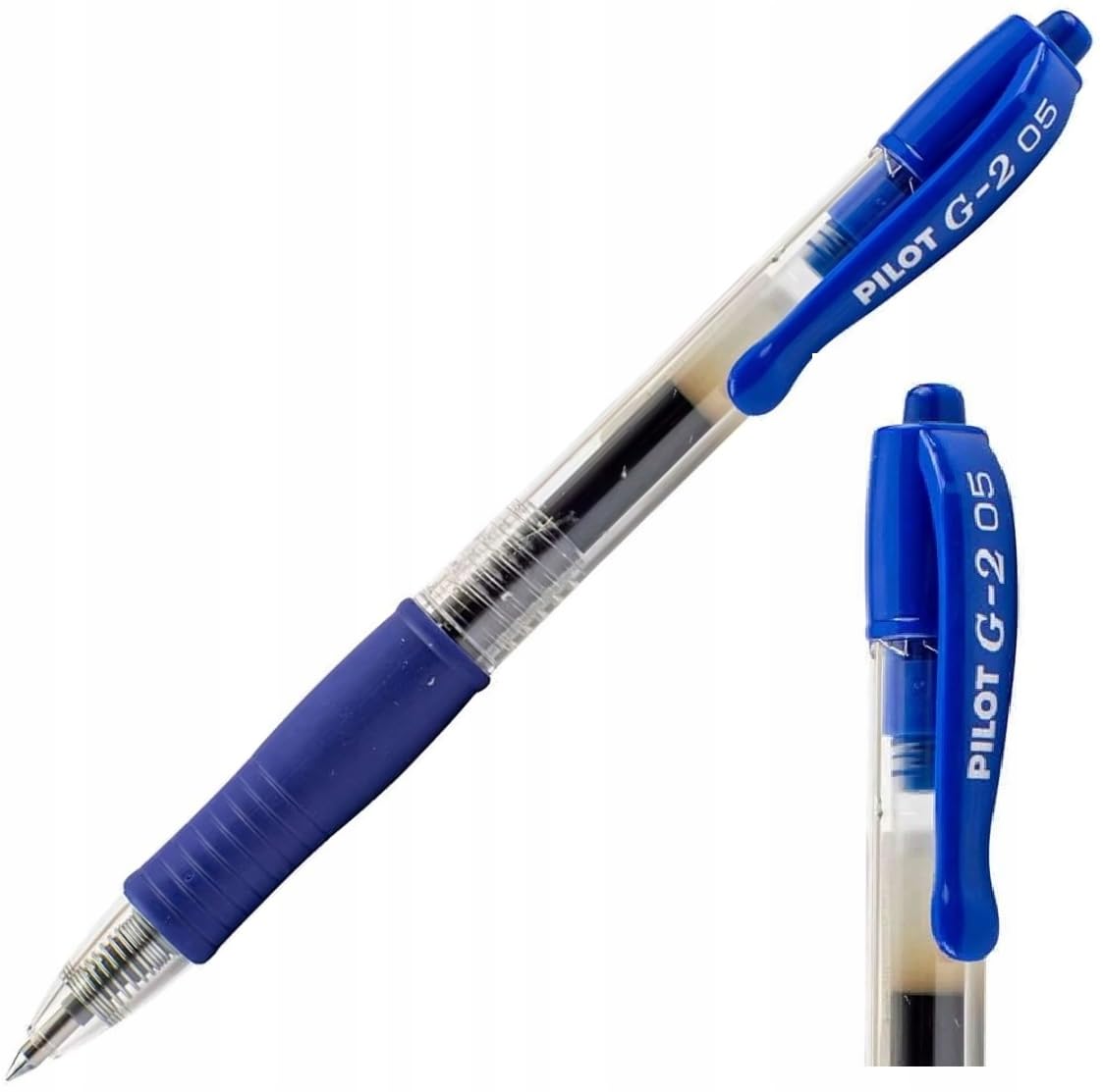 Pilot G2 05 Ballpoint Gel Pens Pack of 12 Fine Blue