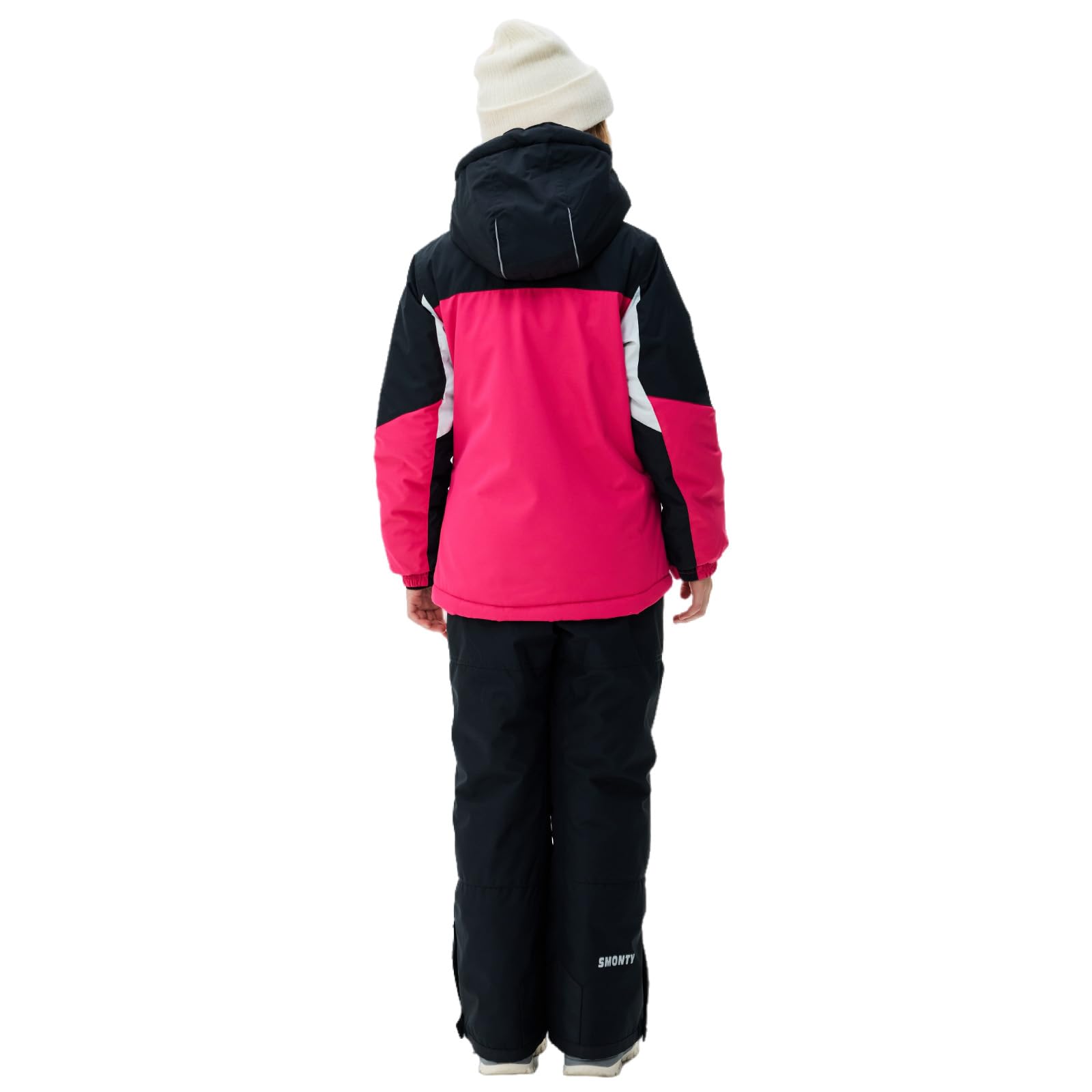 SMONTY Conjunto de Esquí niñas chaqueta y pantalones de esquí de invierno correas con capucha A prueba de viento Impermeable