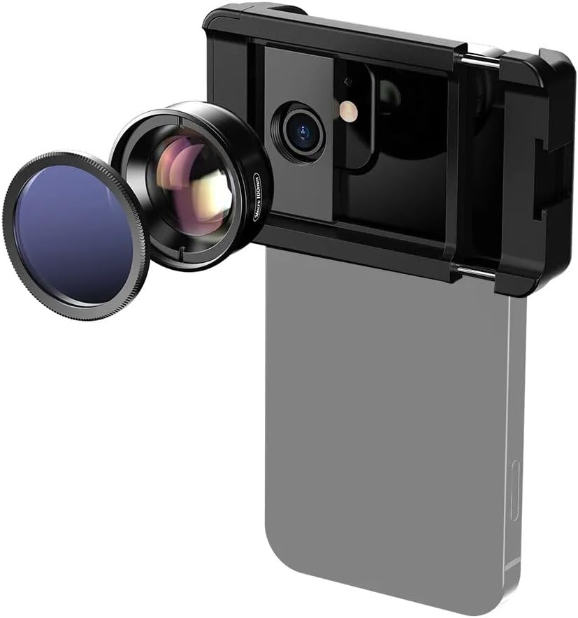 10X Macro Lens Kit Phone Camera Lens + CPL Filter 17mm Thread Phone Clip Clamp Mount Holder with Cold Shoe Mount for Smartphone (Macro Lens Combo)