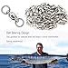 AMYSPORTS Fishing Swivels Ball Bearing Stainless Steel Swivel High Strength Barrel Swivels Saltwater Freshwater Solid Welded Rings Fishing 25pcs 221lbs
