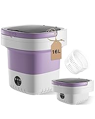 QAZUSYEE Portable Folding Washer with Spin Basket