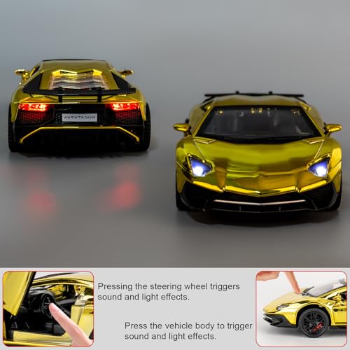 Vehículo de juguete Lamborghini LP750 a escala 1:32 con puertas abatibles miniatura 3