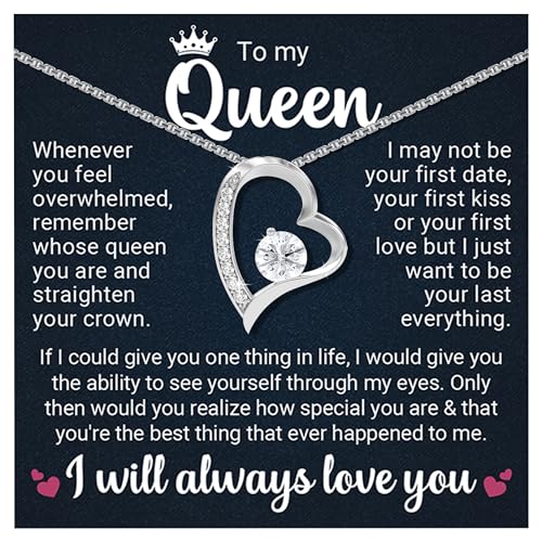 Faiaza Wife Necklace From Husband| Soulmate Anniversary or Birthday Gift for Her| Wifey Mother's Day or Valentine's Day Pendant Jewelry for Hot Doe (14K White Gold)