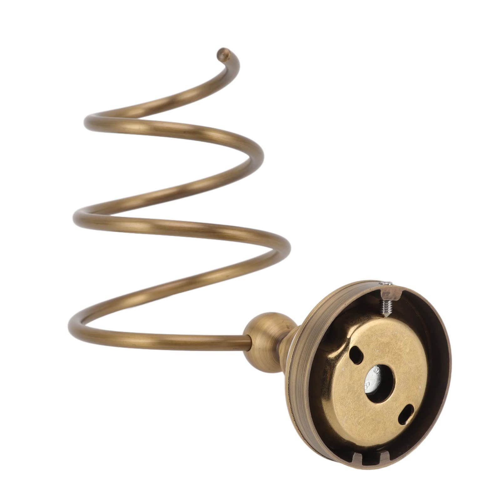 TOOLSGO Brass Hair Dryer Holder Wall Mounted Antique Retro Hairdryer Hanging Rack for Home Bathroom Hair Salon