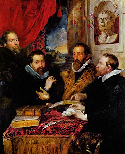 Tableau Men at a Table Rubens grand format mat pour salon élégant