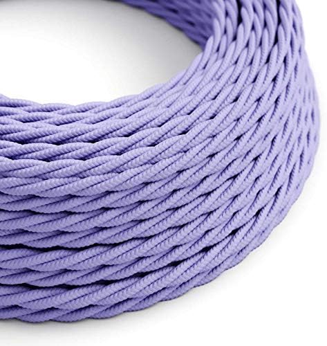 CA Creative Cables Lilac Rayon Covered Twisted Electric Cable 2x18 AWG - TM07-50ft, 2 x 18 AWG