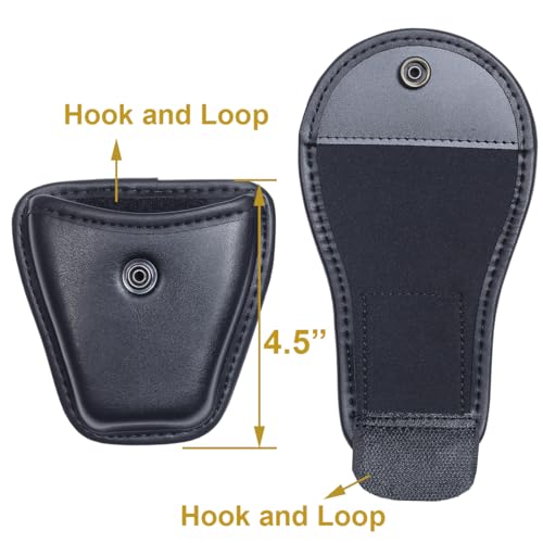 TAFTACFR Molded Single Handcuff Pouch Handcuff Case for Duty Belt Handcuff Holder, Law Enforcement Duty Handcuff Case with Removable Top Cover and Hidden Snap - Thumbnail 5