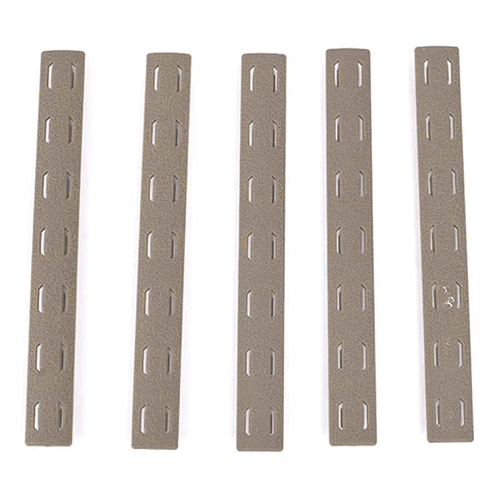 Tactical Rubber Mlok Keymod Rail Panel Kit 5PCS Heat Resistant Handguard Cover Abbronzatura