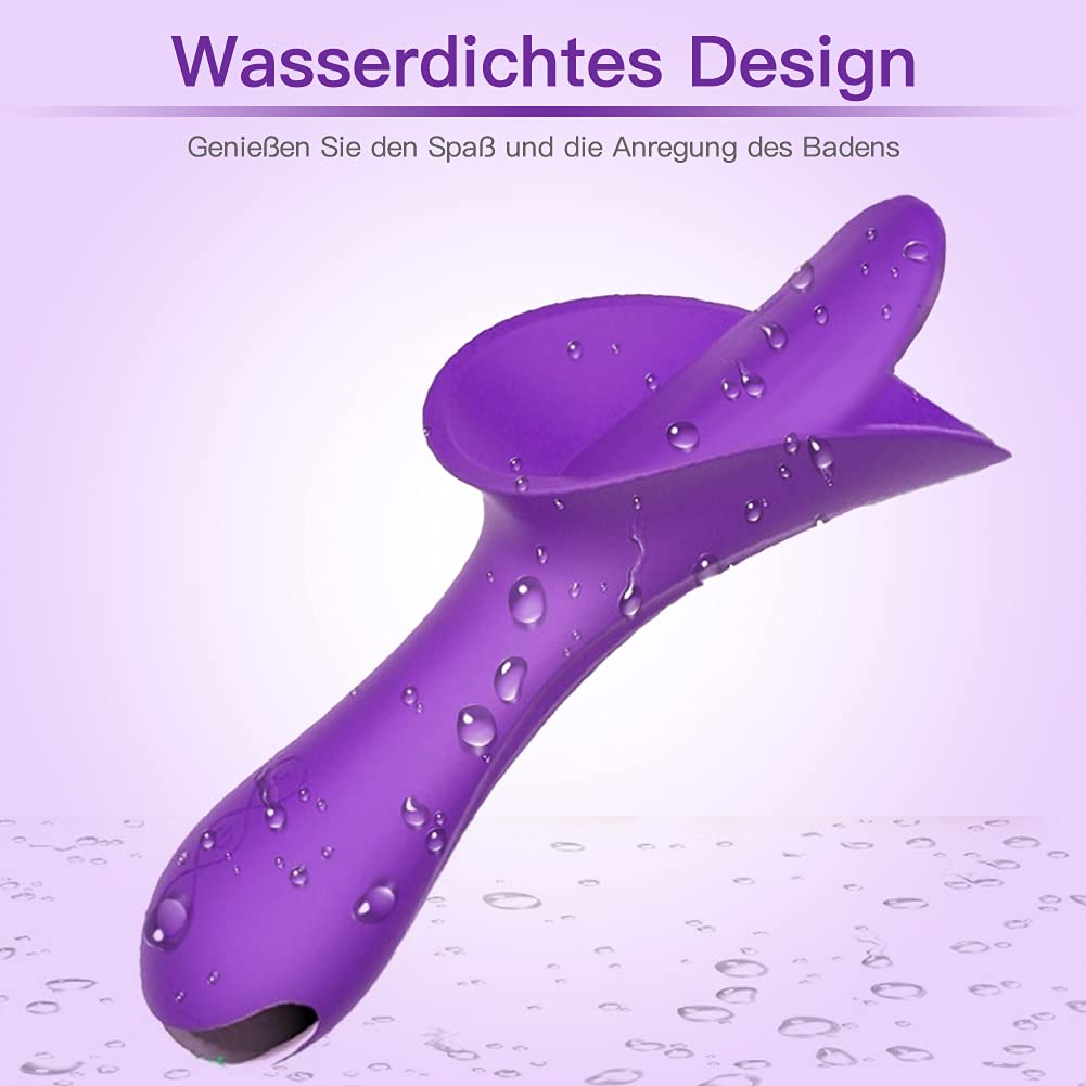 Vibrador para el punto G con vibrador para la lengua, vibrador silencioso y potente, para la lengua femenina, masajear el punto G, juguete sexual y estimular los pezones
